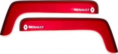 Дефлекторы REIN для окон (накладной скотч 3М) (2 шт.) Renault Premium 1996-2021 (короткий) Красный