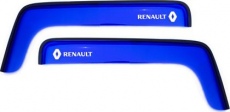 Дефлекторы REIN для окон (накладной скотч 3М) (2 шт.) Renault Premium 1996-2021 (короткий) Синий