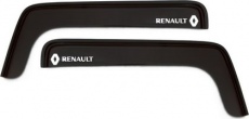 Дефлекторы REIN для окон (накладной скотч 3М) (2 шт.) Renault Premium 1996-2021 (короткий) Дымчатый